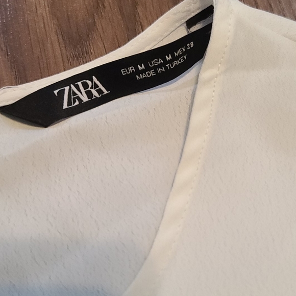 Zara - Pleated Hem Blouse - Picture 2 of 5